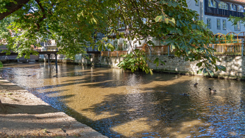 Der Fluss Gera in Erfurt