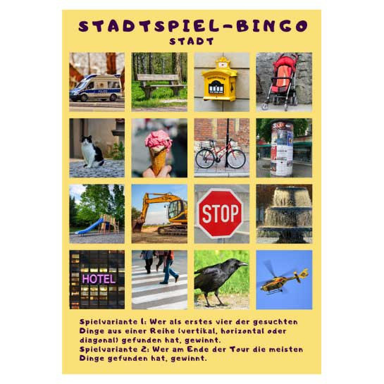 Stadtspiel-Bingo für Kinder - STADT