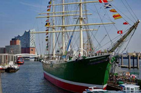 Stadtspiel Hamburg Hafen für Kinder in edler Metallbox